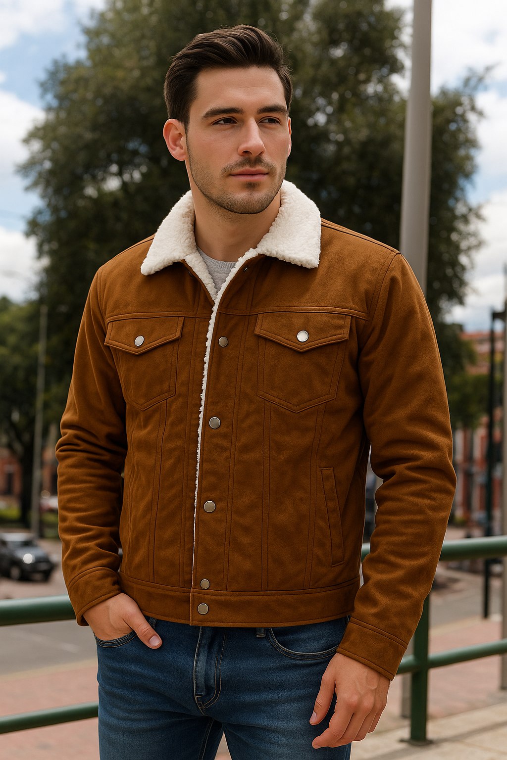 Chaqueta gamuza ovejera Oferta del Día del Padre
