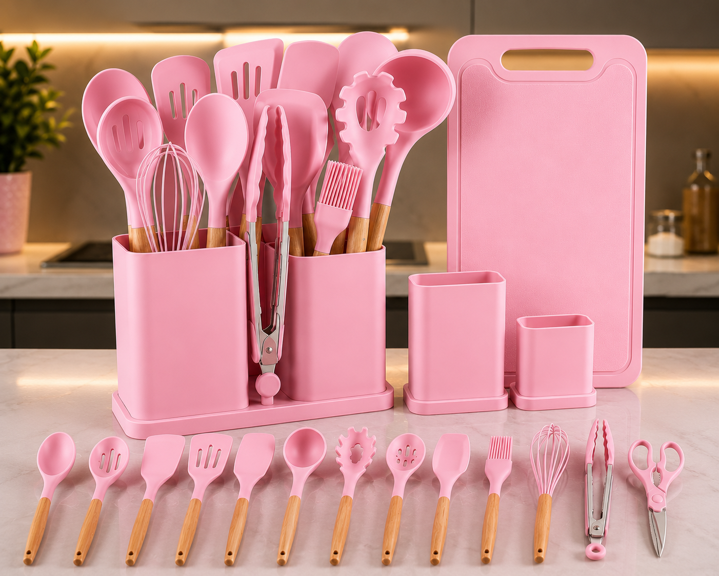 Set Utensilios Cocina Siliconados X 19