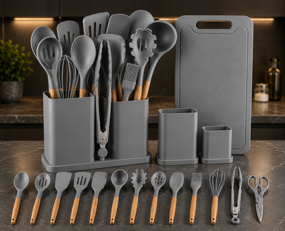 Set Utensilios Cocina Siliconados X 19